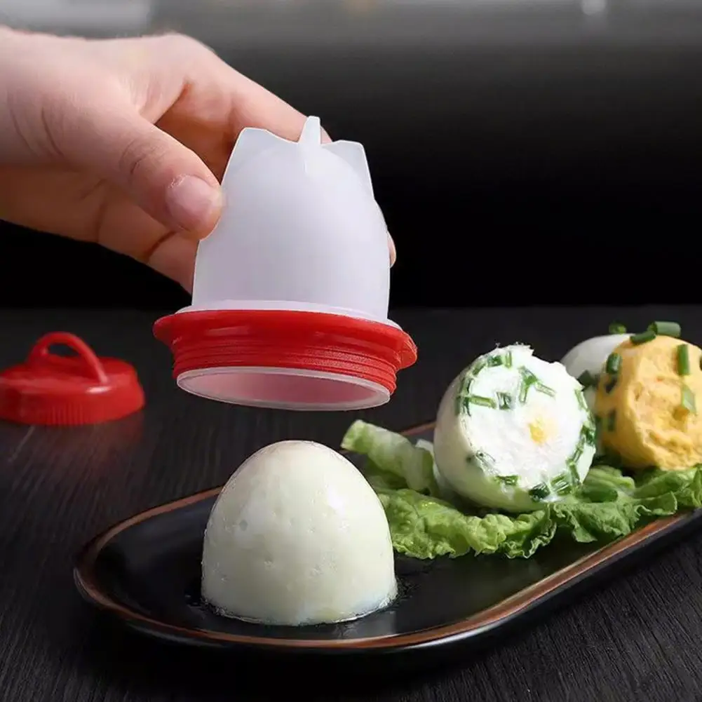 Non Stick Egg Cups 3/6/9 Pcs Silicone Egg Poacher Set with Lids Non-stick Poached Egg Cups Food Grade Kitchen Breakfast for Easy