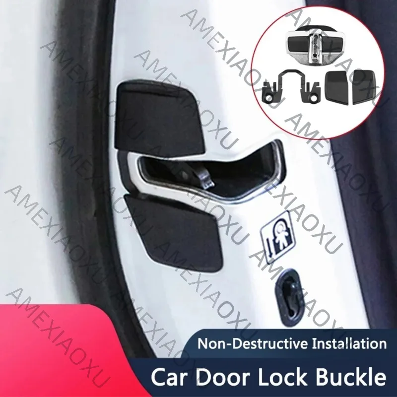 AMEXIAOXU  4 Sets TRD Door Stabilizer Door Lock Protector Latches Stopper Covers For Honda Accord Civic CRV HRV Odyssey