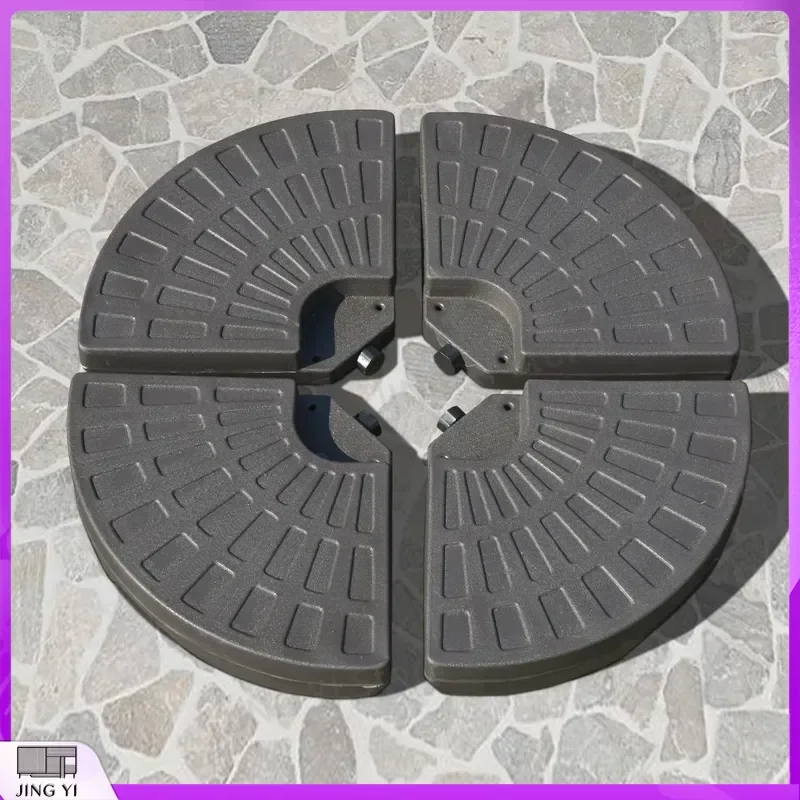 Portable Round Parasol Base Stand for Outdoor Umbrella 4 Pack Sand or Water Fillable Cross Weight Holder Up to 100kg Garden
