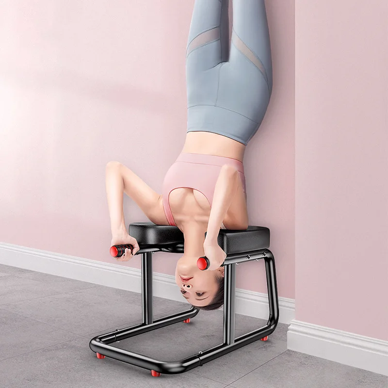 

Home Inverted Bench Handstand Chair Inverted Device Yoga Aid Fitness Equipment Stretcher Muscle Training Stand Upside Down Shape