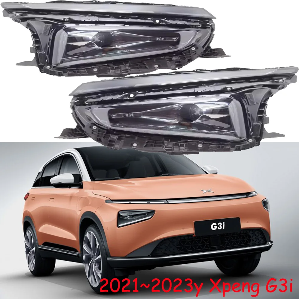 1pcs car accessories bupmer head light for Xpeng G3i headlight LED 2021~2023y daytime light for Xpeng G3i fog lamp