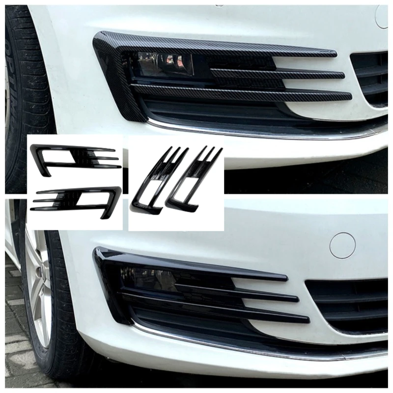 

1 Pair For VW Golf 7 MK7 2014 2015 2016-2017 Pre-facelift Car Accessories Front Bumper Spoiler Fog Light Lamp Grille Cover Trim