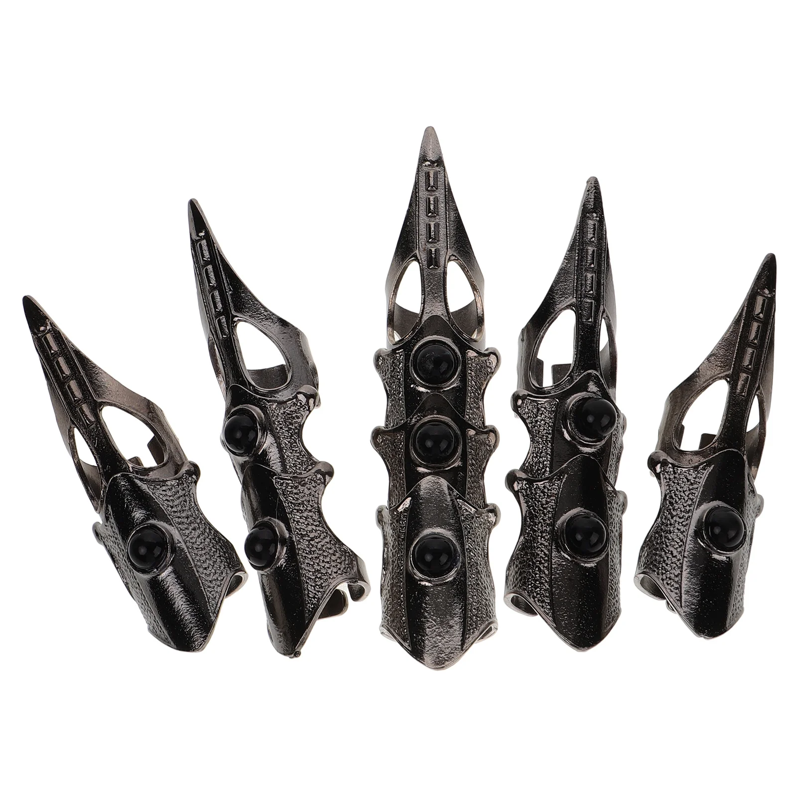 

5pcs Vintage Full Finger Joint For Men Hip Punk Finger Ring Hop Metal Claw Ring Cool Halloween Party Jewelry Decor