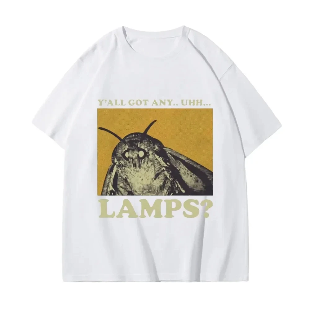 Yall Kreeg Alle Lampen Printed T-shirt Summer Women Men Casual Funny Retro Round Neck Short Sleeve Tops Clothing T-shirt