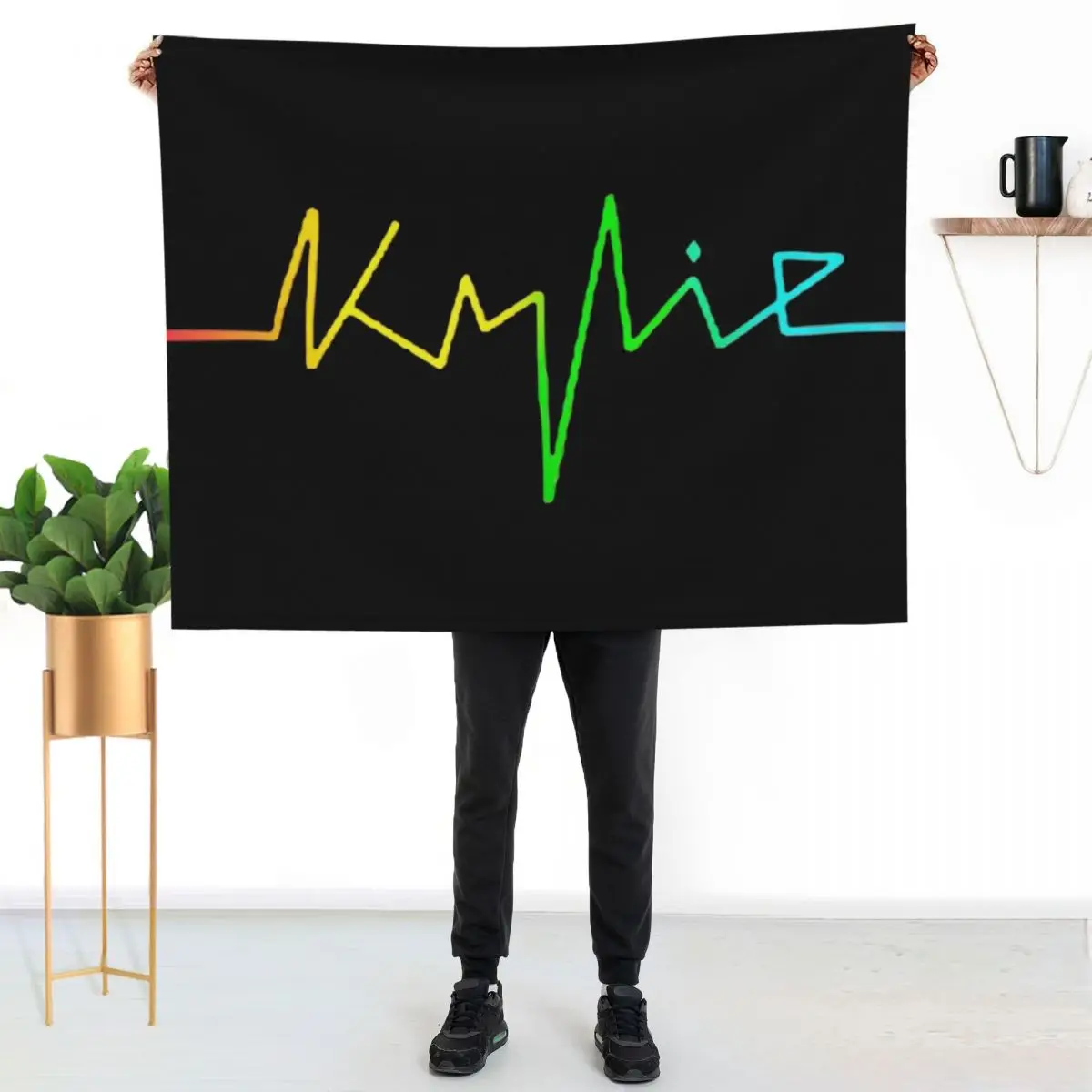 

Tension Rainbow Throw Blanket Decorative Soft Throw Blanket for Couch Sofa