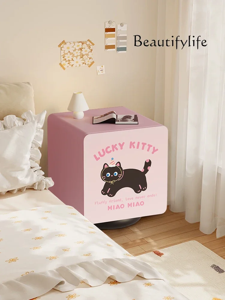 BJ Dopamine Bedside Table New High-end Light Luxury Bedside Table Cute Locker Creative Cabinet Designer