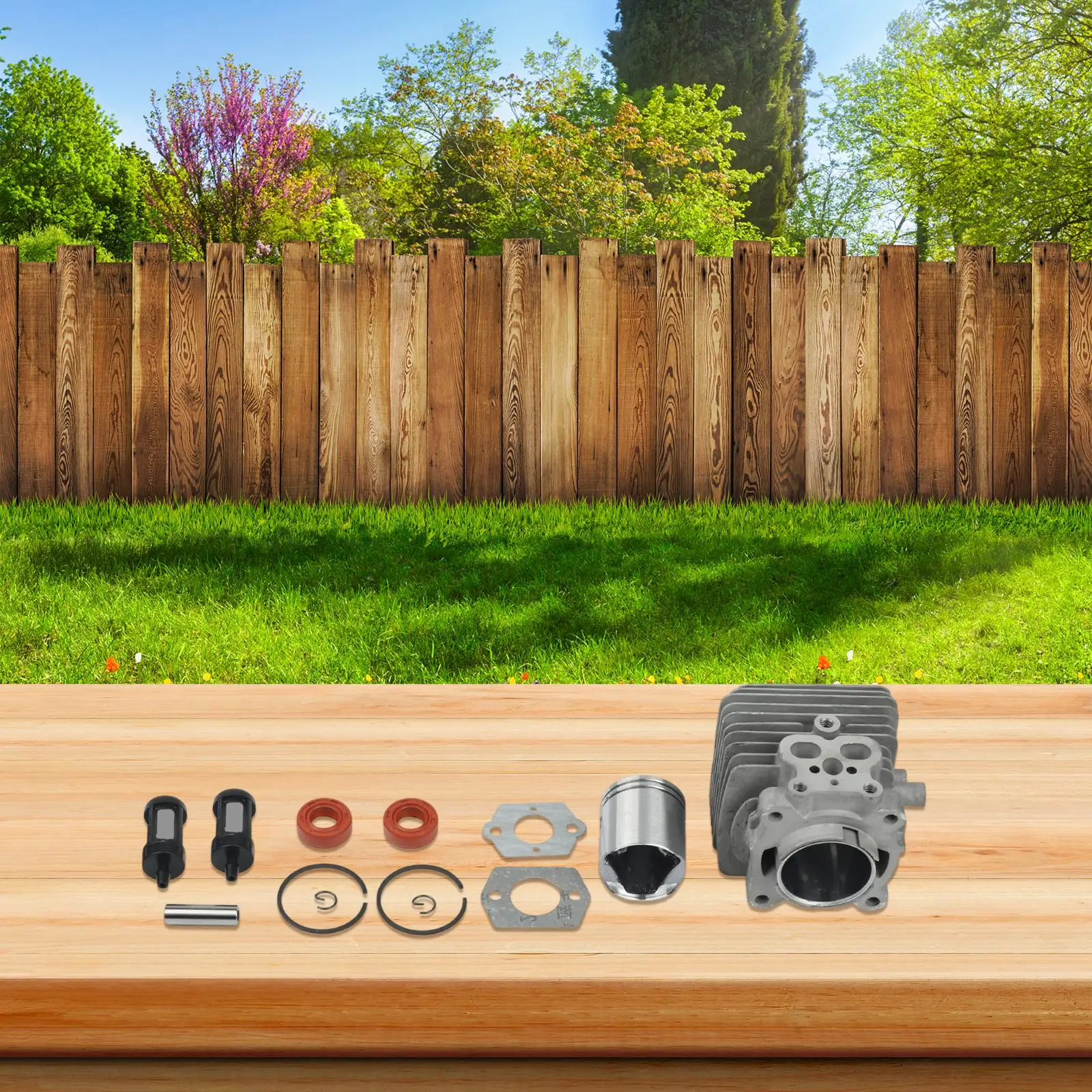 مجموعة إعادة بناء حشية جزء أداة الطاقة كجموعة أسطوانات الصورة تتضمن مجموعة حشيات معدنية لإصلاح معدات الحدائق