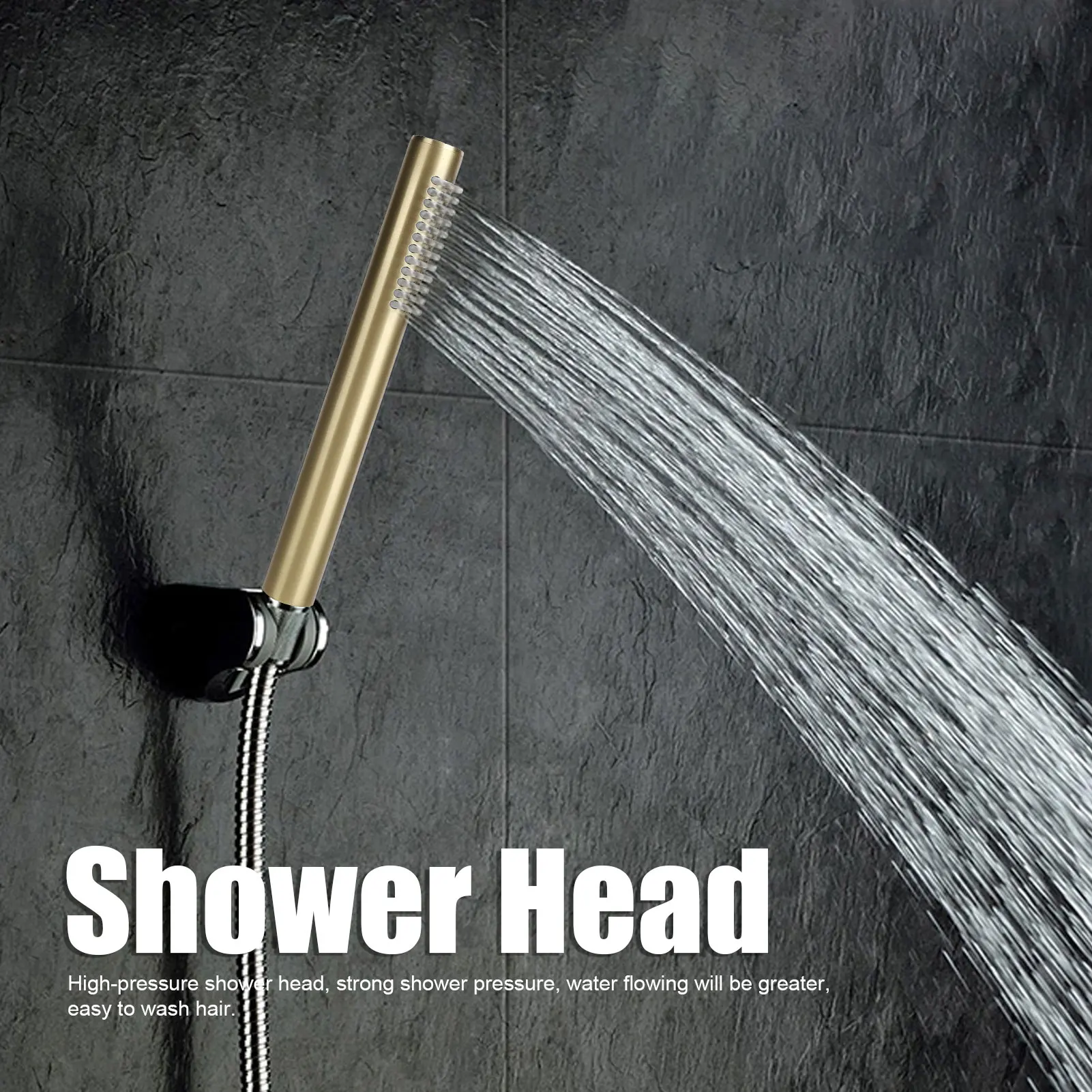 

ZK20 G1/2 Медная ручная насадка для душа Распылитель для душа высокого давления для ванной комнаты дома (золото)