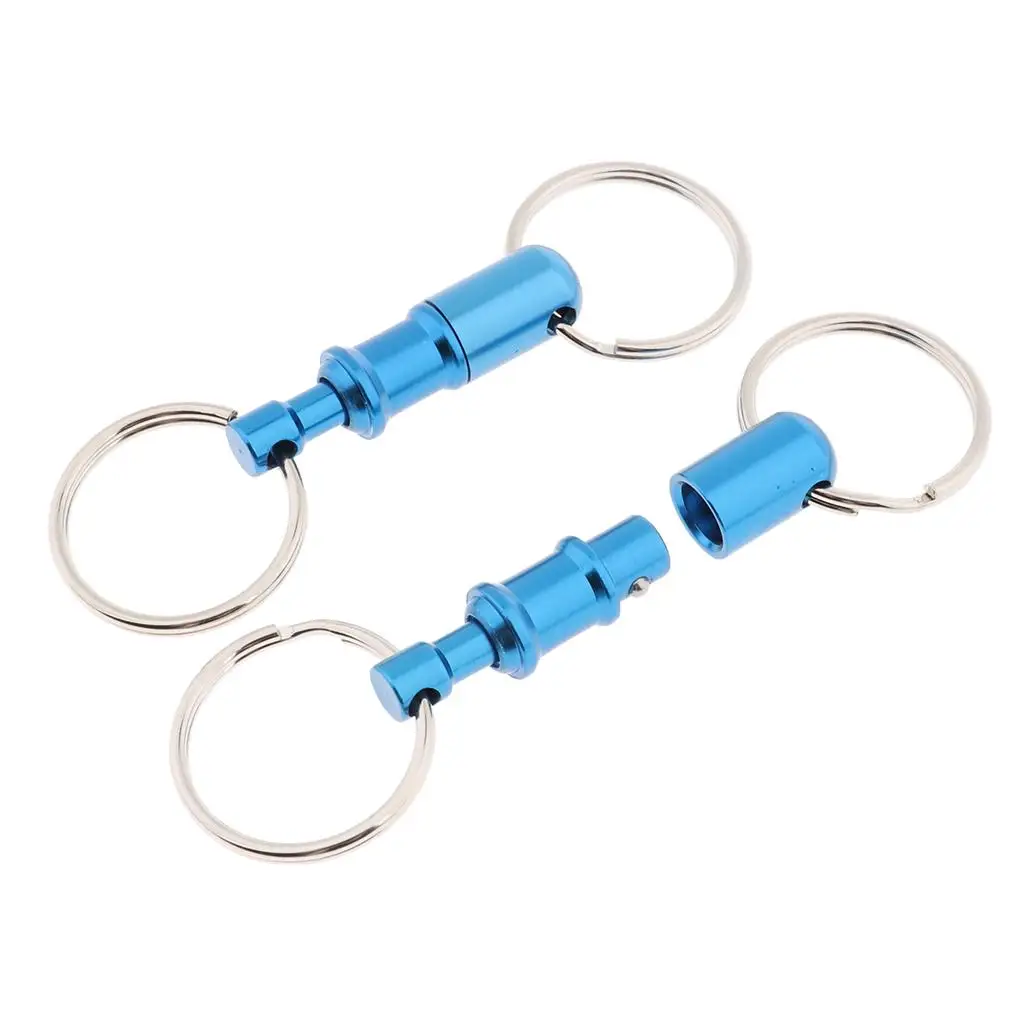 

2pcs Detachable Keychain Pull Apart Quick Release Removable Key Rings