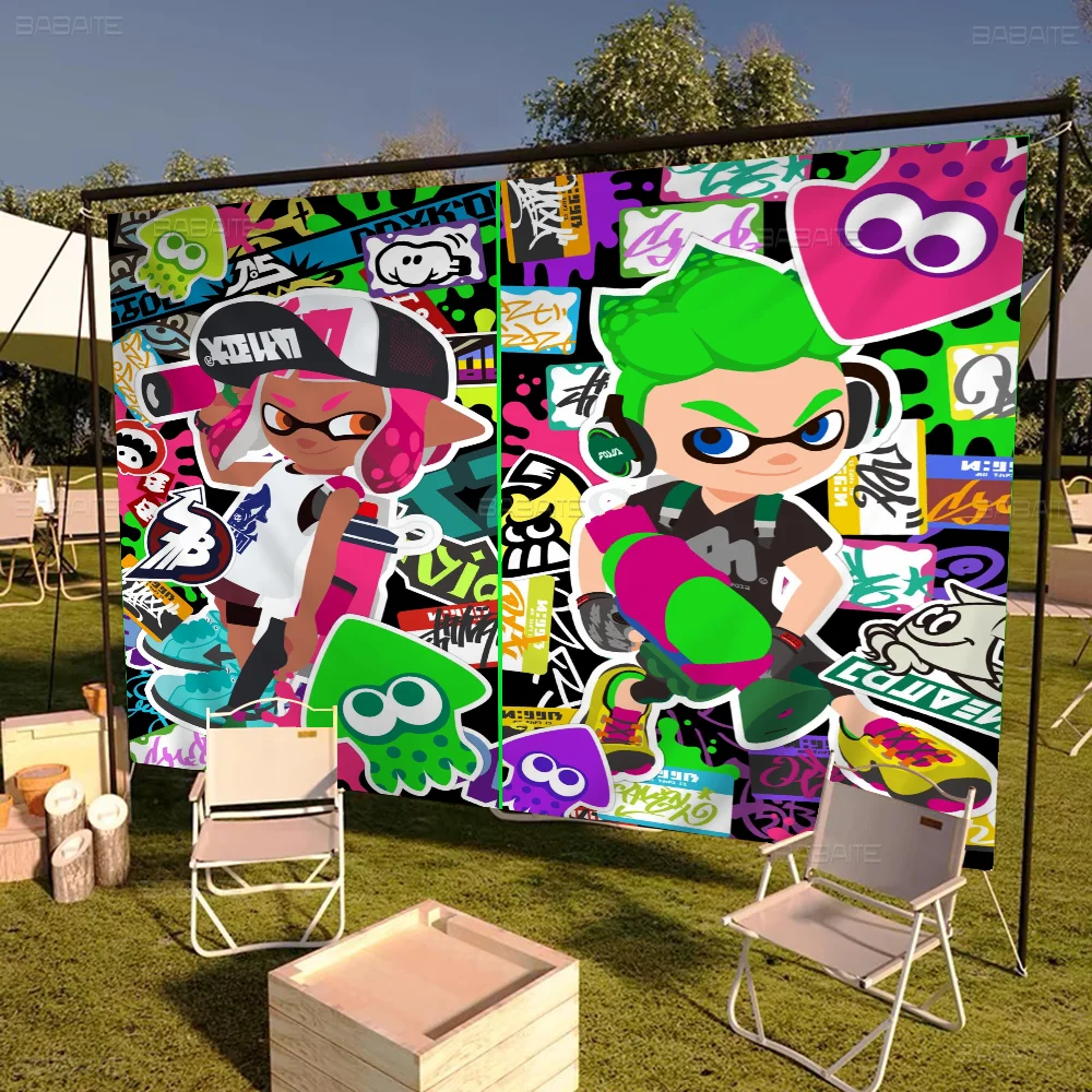 Game S-Splatoon Large Size Shop Art Promotion Advertising Booth Flag Hanging Banners