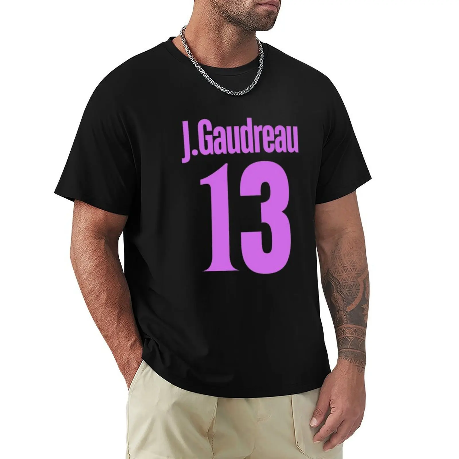 

Hocky man jonny gaudreau T-Shirt blue archive summer top blanks men t shirt
