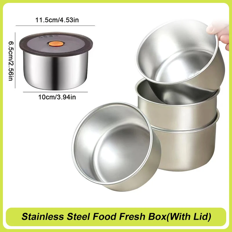 Stainless Steel Food Lunch Bento Box Sealed Leakproof Travel Storage Box Household Pickle Box Microwave Heating Lunchboxs