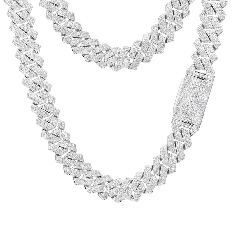 PT950 Platinum 6mm Cross & Star Necklace suitable for men and women, delicate artificial diamonds bring distinctive charm