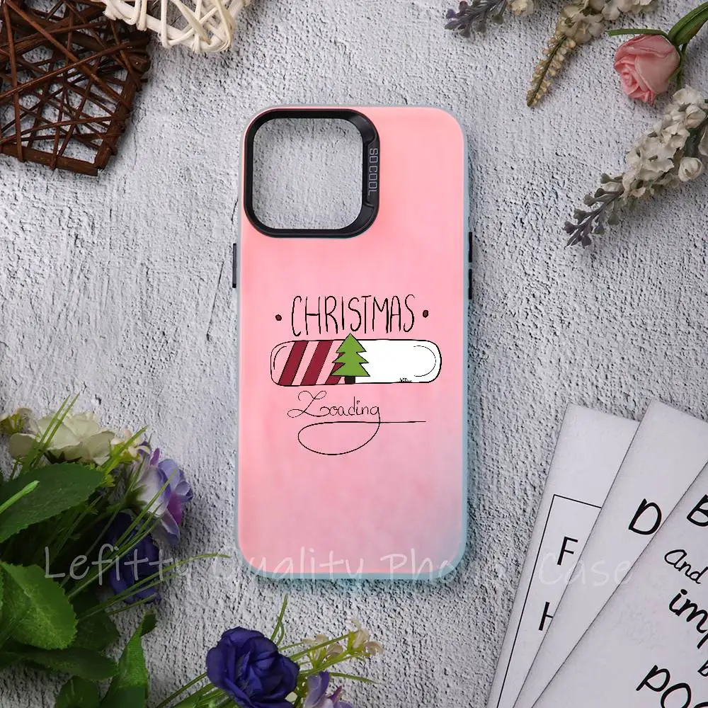 

Funny Christmas Gifts Phone Case For IPhone 16 15 14 13 12 11 Pro Max Matte Aurora Multicolor Laser Metallic Gradient Funda