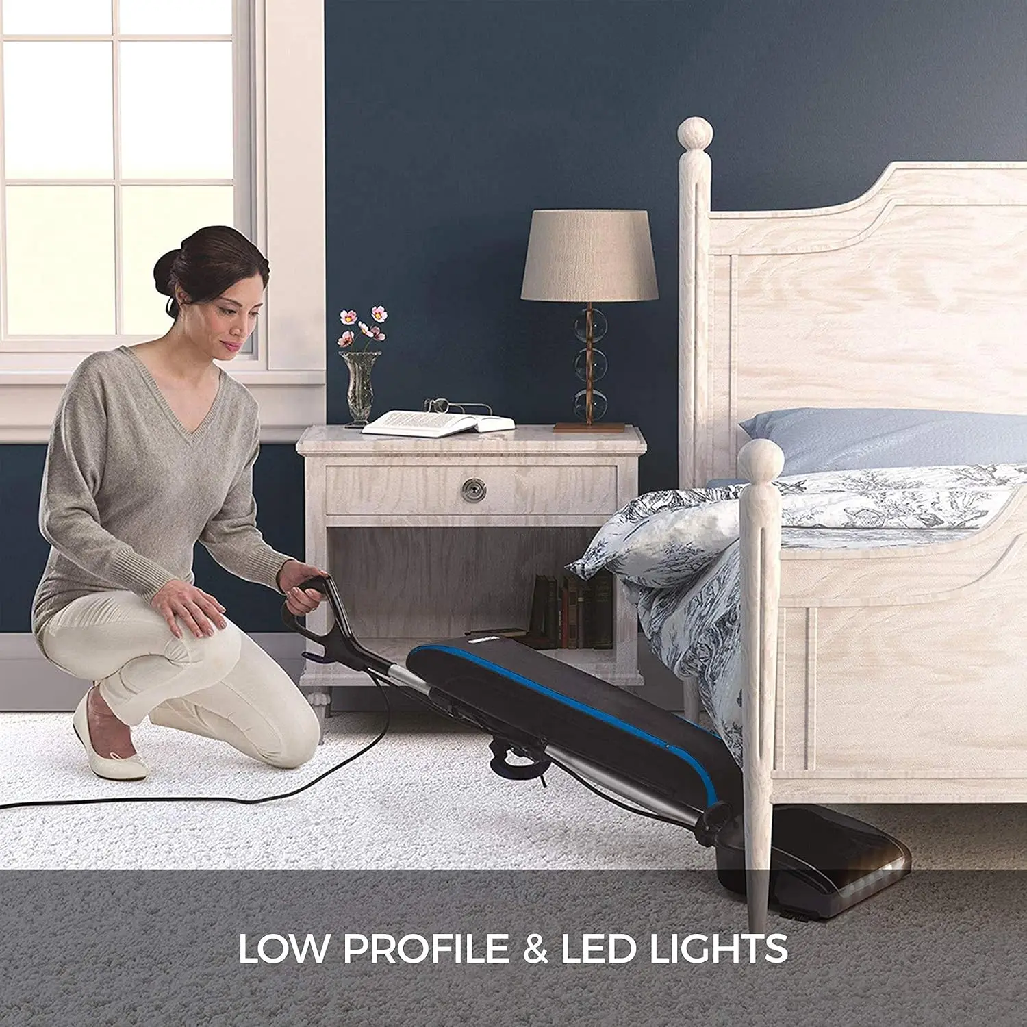 Bagged Upright Vacuum Cleaner, Lightweight, For Carpet and Hard Floor