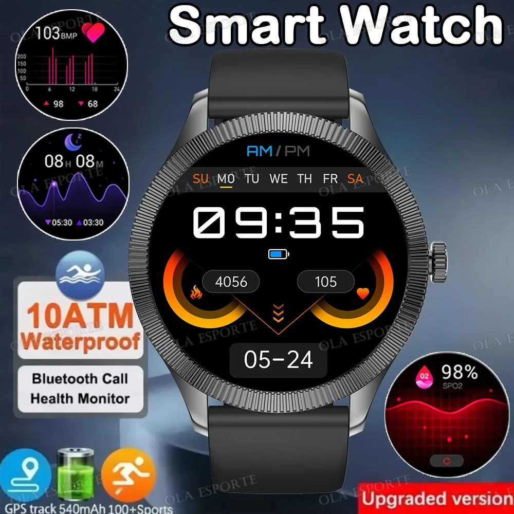 جير ساعة ذكية للنساء BT دعوة النساء الصحة مصباح يدوي الرجال Smartwatch 10ATM مقاوم للماء لتحديد المواقع تتبع مراقبة النوم ساعة رياضية
