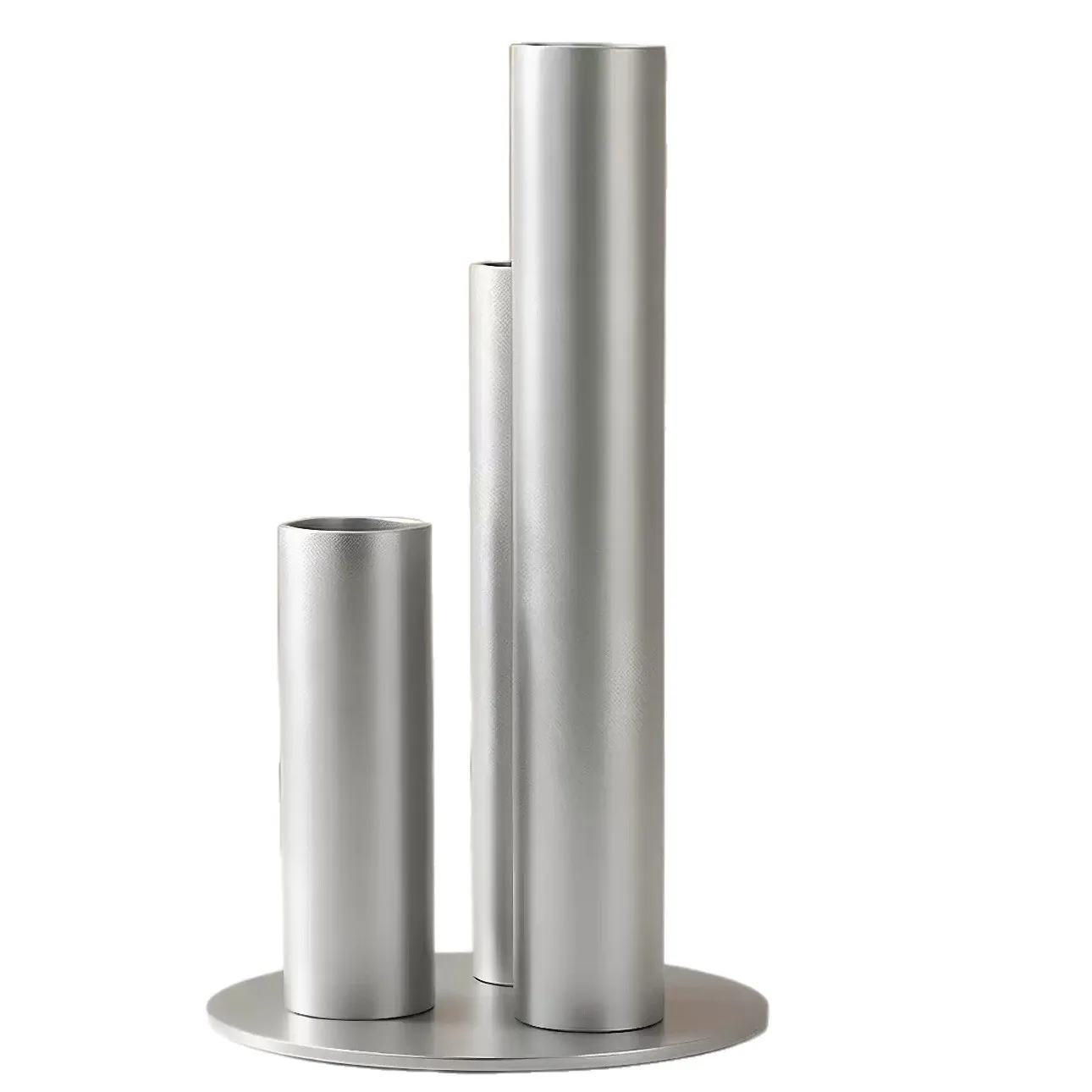 For Stainless Steel Vase with 3 Tubes, Decorative Piece for Coffee Table & Sample House