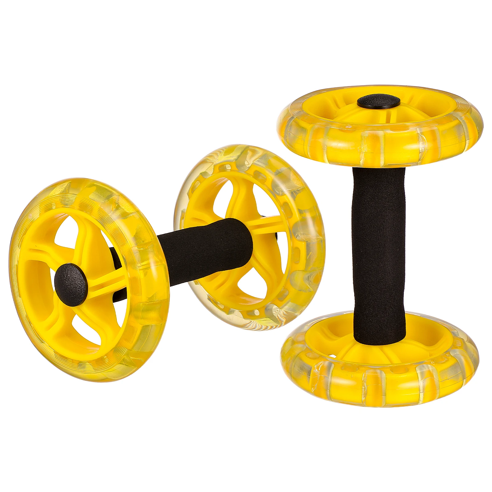 

Abdominal Fitness Roller For Men Women Yellow Durable Lightweight Portable Muscle Building Exercise