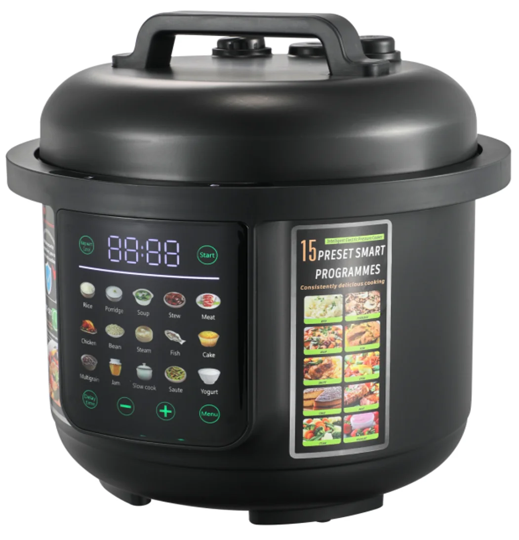Non-Stick LED Display Automatic Cooking Electric 5L Multicooker Pressure Cooker