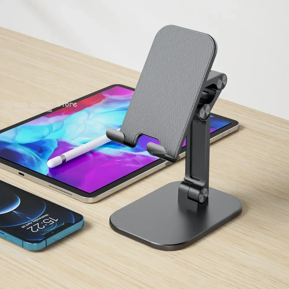 Three Sections Foldable Desk Mobile Phone Holder For iPhone For iPad Tablet Flexible Table Desktop Adjustable Smartphone Stand