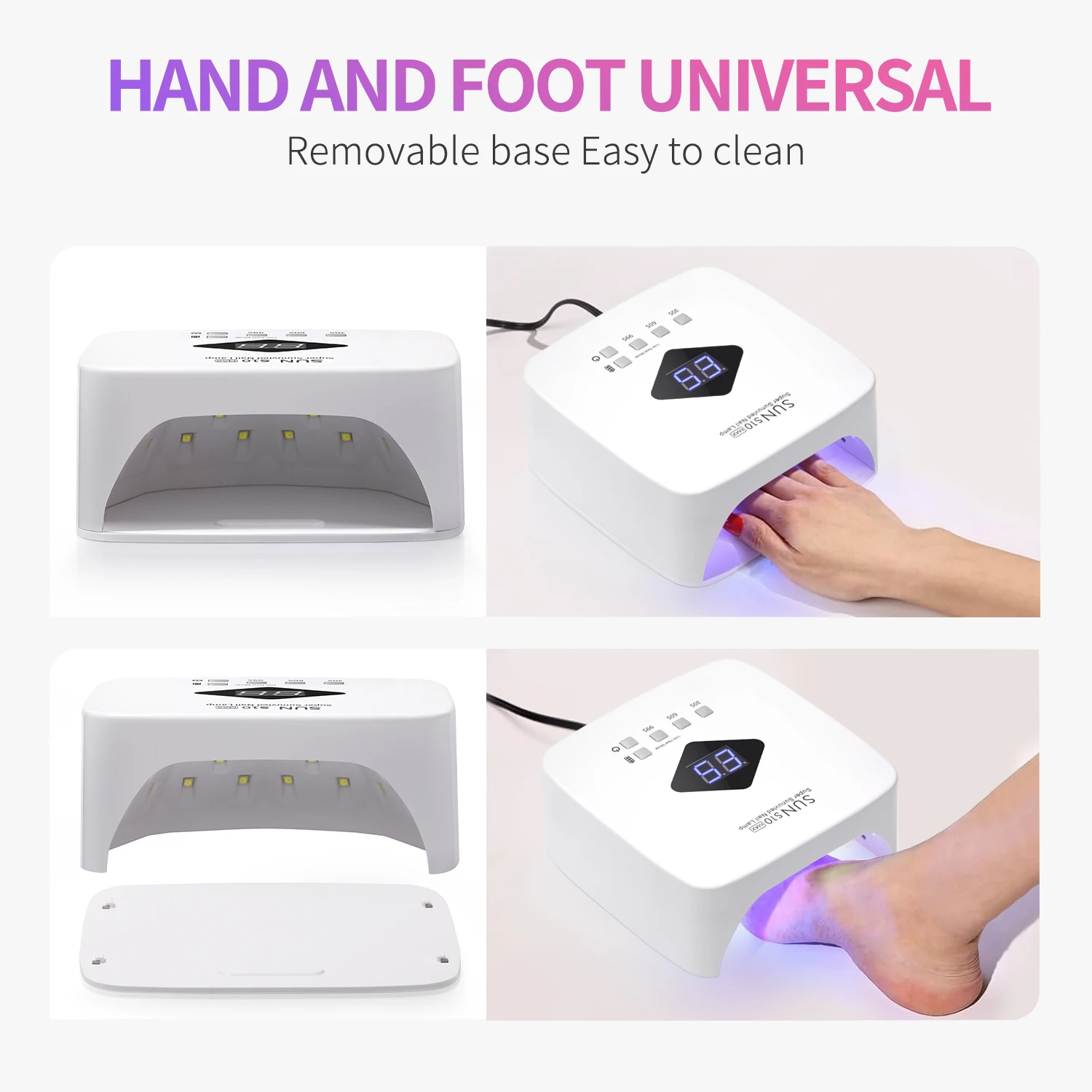 120 W UV LED-nagellamp Professionele 30 LED's nageldroger met 3 timerinstellingen Oplaadbare manicurelamp voor het uitharden van alle nagels Gel