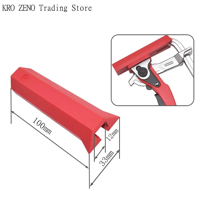 2PCS/Pack Red High Quality Plastic Woodworking Track Clamp Protective Sleeve Chuck Soft Rubber Sleeve For Ratchet Track Clamps