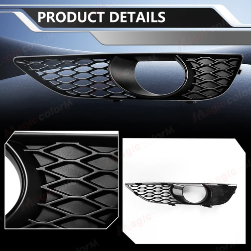 Imagen 2 del producto Cubierta de luces antiniebla para coche, parrilla para Audi Q7 4L s-line 2009 2010 2011-2015, rejillas de luz antiniebla, accesorios de marco de faro de parrilla de carreras