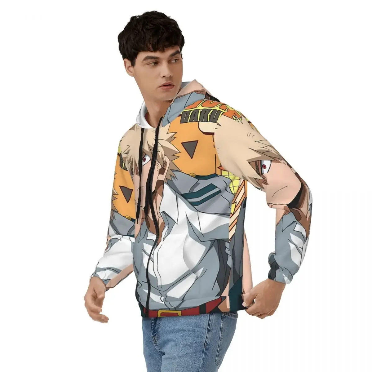 Katsuki Bakugo My Hero Academia sudaderas con cremallera jersey de Harajuku Otoño Invierno hombres mujeres sudaderas camisetas de manga larga