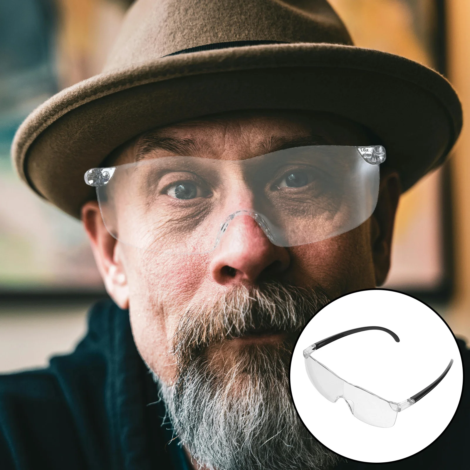 

10pcs Seniors Magnifying Glasses Headwear Lightweight Frame Wearable Magnifier For Reading Sewing Crafts Close Work Eyeglasses