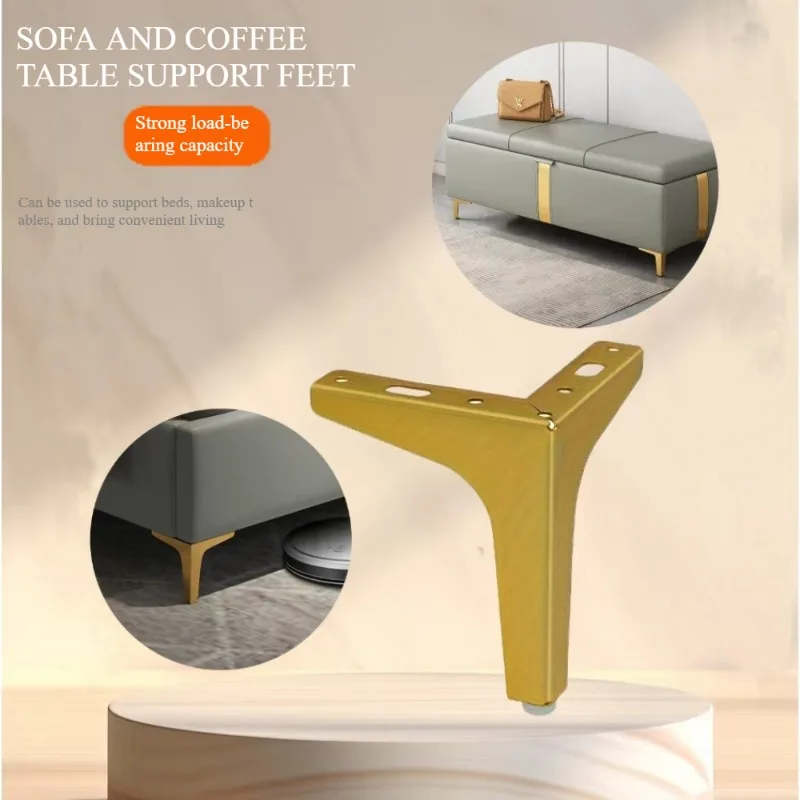 13CM 4PCS Furniture Legs Chrome Sofa Legs Triangle Metal Sofa Legs for Bed Cabinet Cupboard Chair DIY Replacement Couch Feet