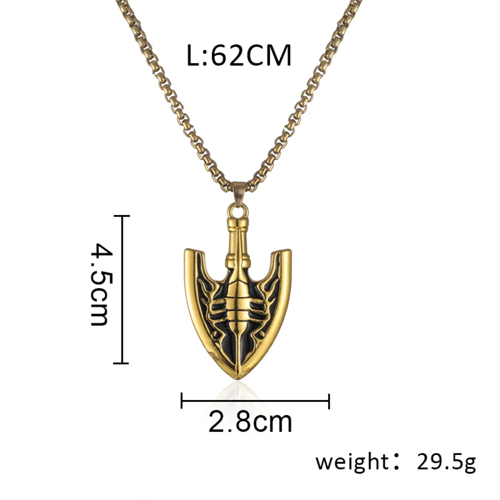 The Stand Arrow Necklace Anime Fashion Jewelry Pendant Kujo Jotaro Jolyne Giorno Giovanna Cosplay Costumes DIY Props for Party