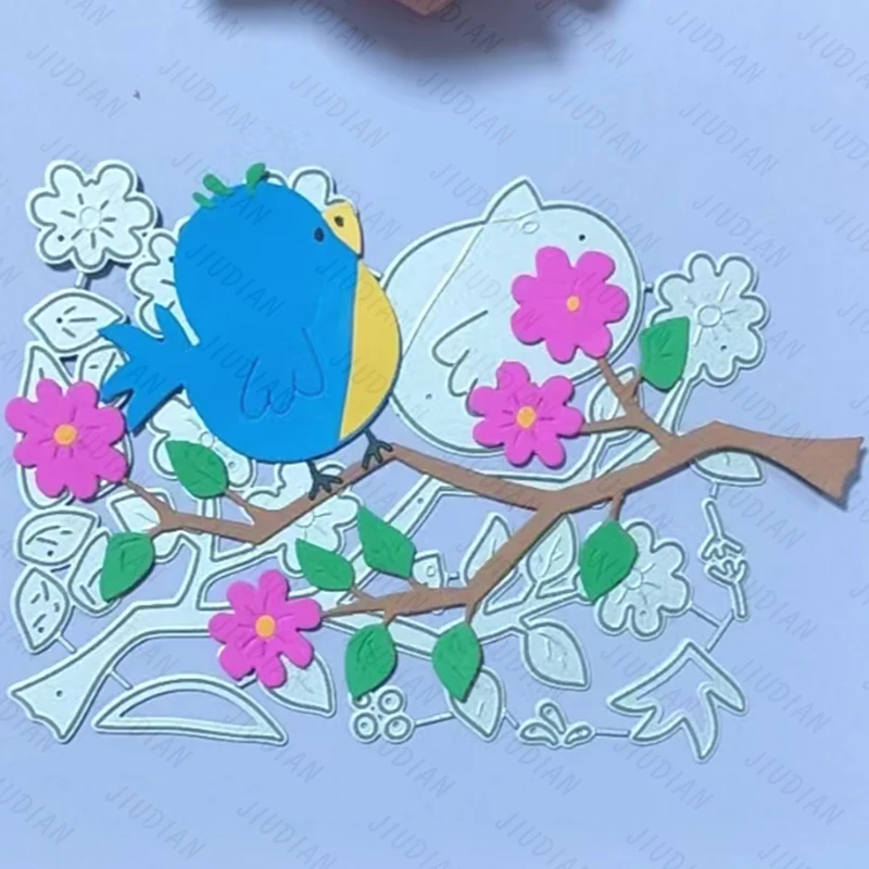 جديد شجرة الطيور زهرة المعادن قطع يموت سكرابوكينغ DIY بها بنفسك بطاقات المعايدة النقوش الحرفية Stamps ألبوم صور النقش يموت #1