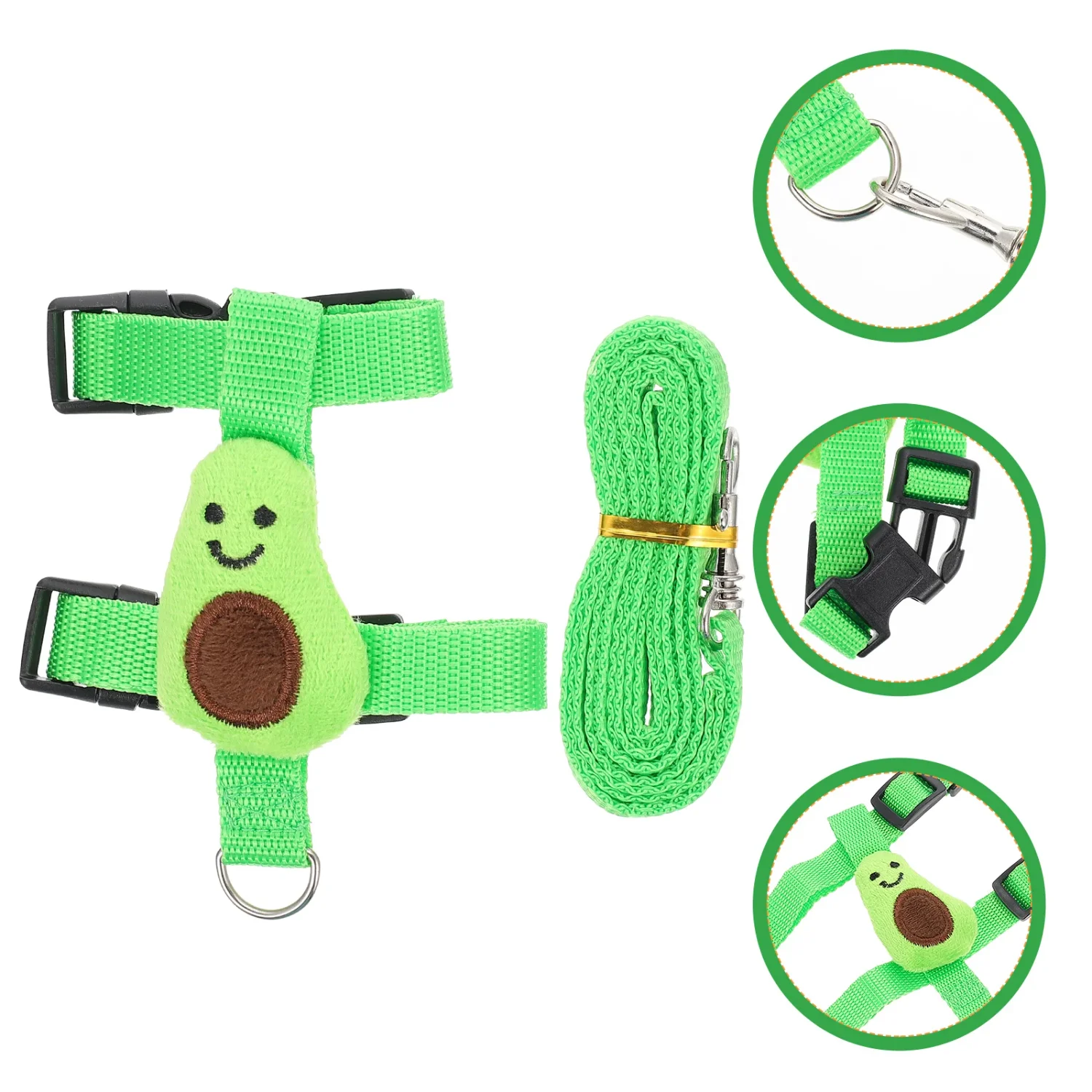 Suspenders Set Rabbit Leash Dreses Hedgehog Avocado Polyester Small Pet Harness Kit