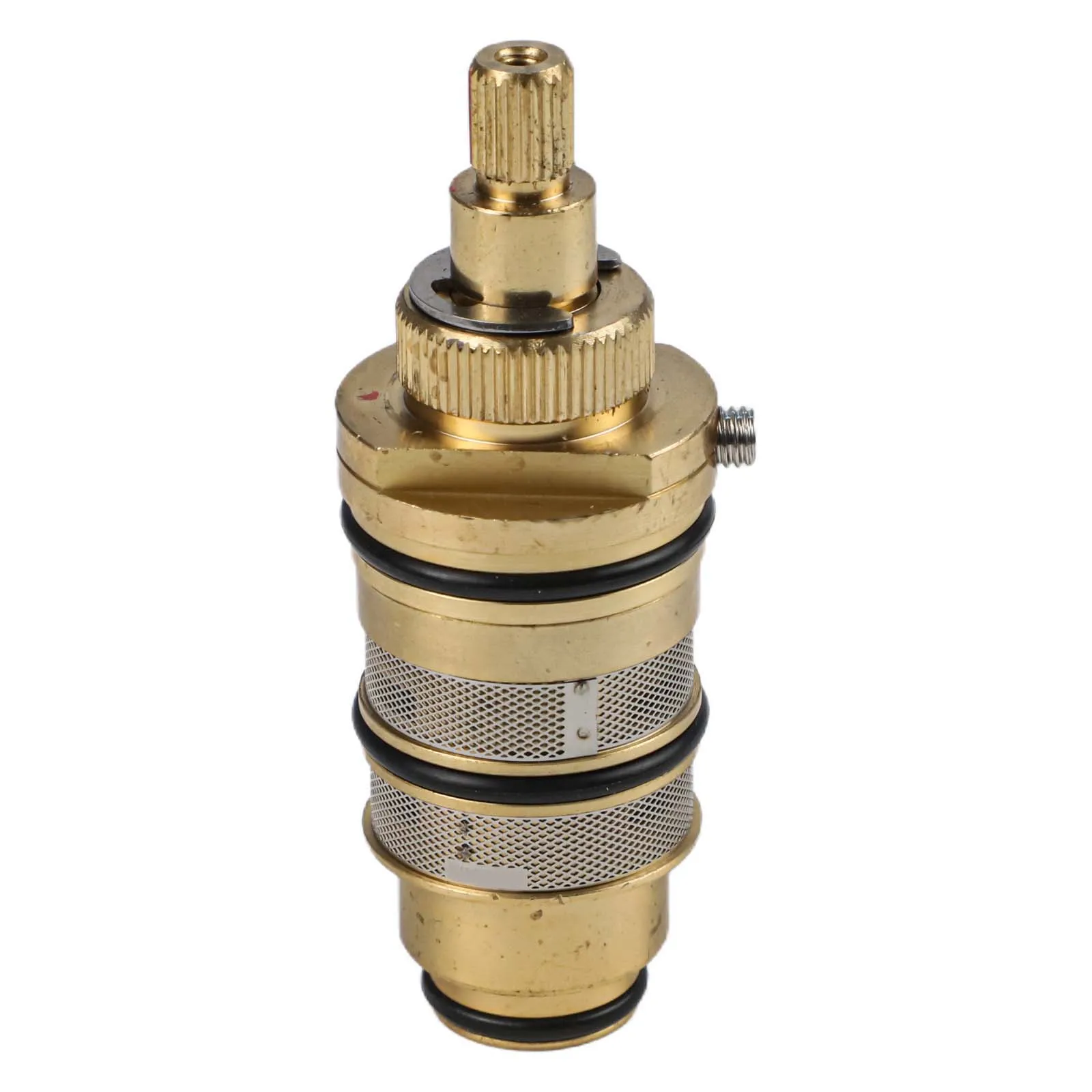 Temperature Control Valve For Shower Bar Brass Golden Spool Control Precision Built-in Thermal Components Safety Override Knob