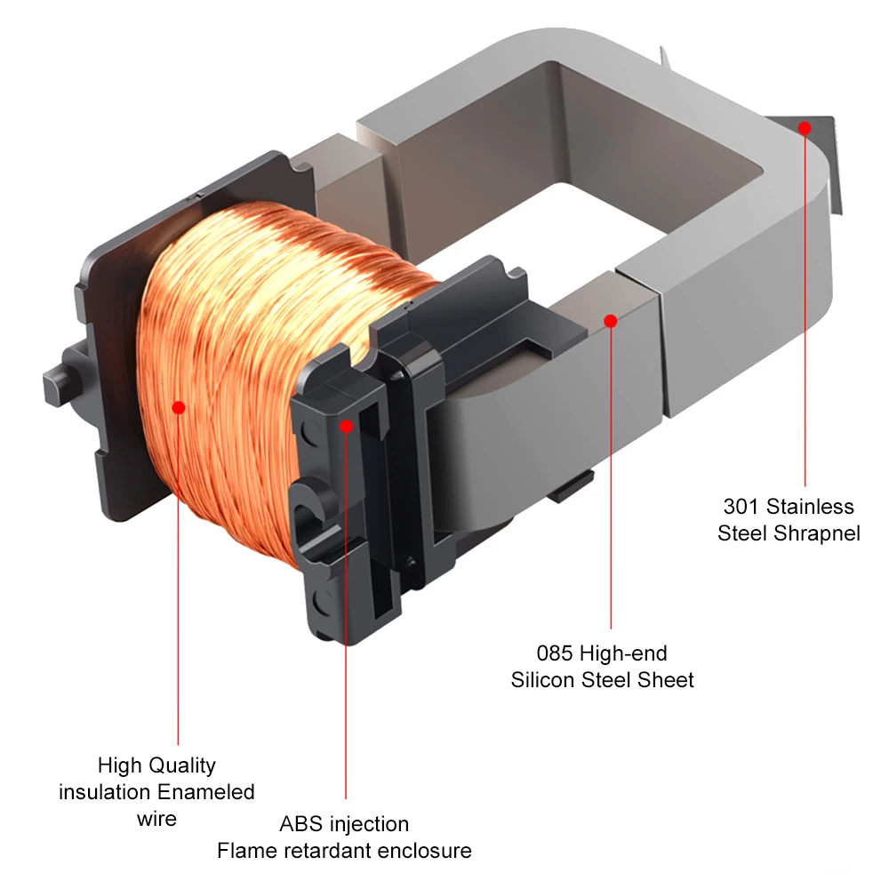 Transformador atual diminuto do núcleo rachado, núcleos da ferrite, sensor atual da braçadeira, OPCT10AL, 0-60A, 1000, 1, 3000, 1