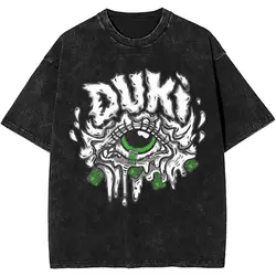 DUKI Rapper Hip Hop Music Tour T Shirt Hip Hop Washed Short Sleeve Street T-Shirts Cool Men Women Streetwear Summer Tops Tees