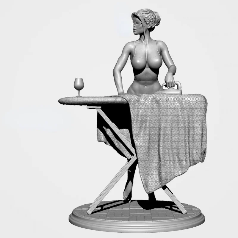 

1/24 Scale Resin Figure Assemble Model Kit woman who irons clothes Nsfw Two versions Unassembled and Unpainted 3D printing Toy