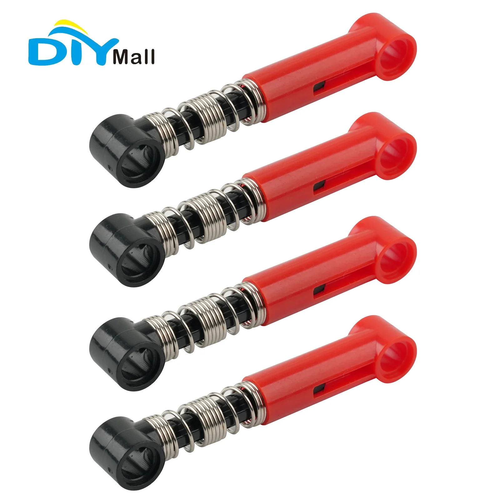 4PCS/8PCS Red Shock Arm High-Tech Building Blocks Parts ABS Suspension Spring Bricks for 76537 76138 Model Construction Toy