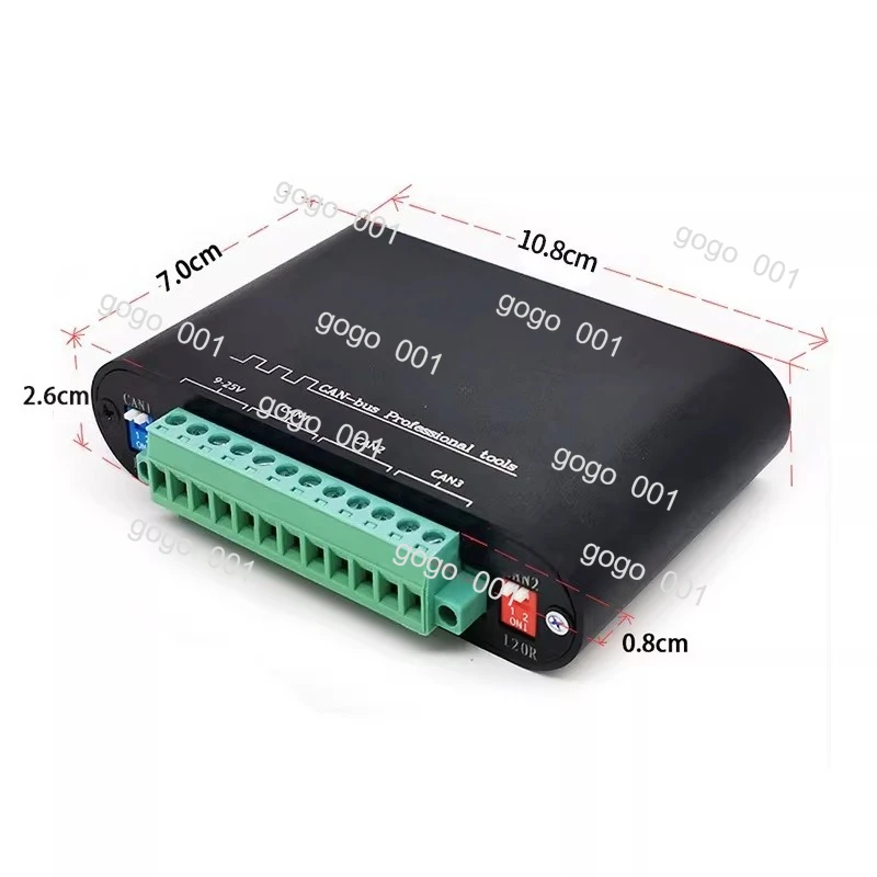 Portable CAN Bus Data Logger with Offline Record & Playback, Battery Powered for Vehicle Diagnostics & Testing