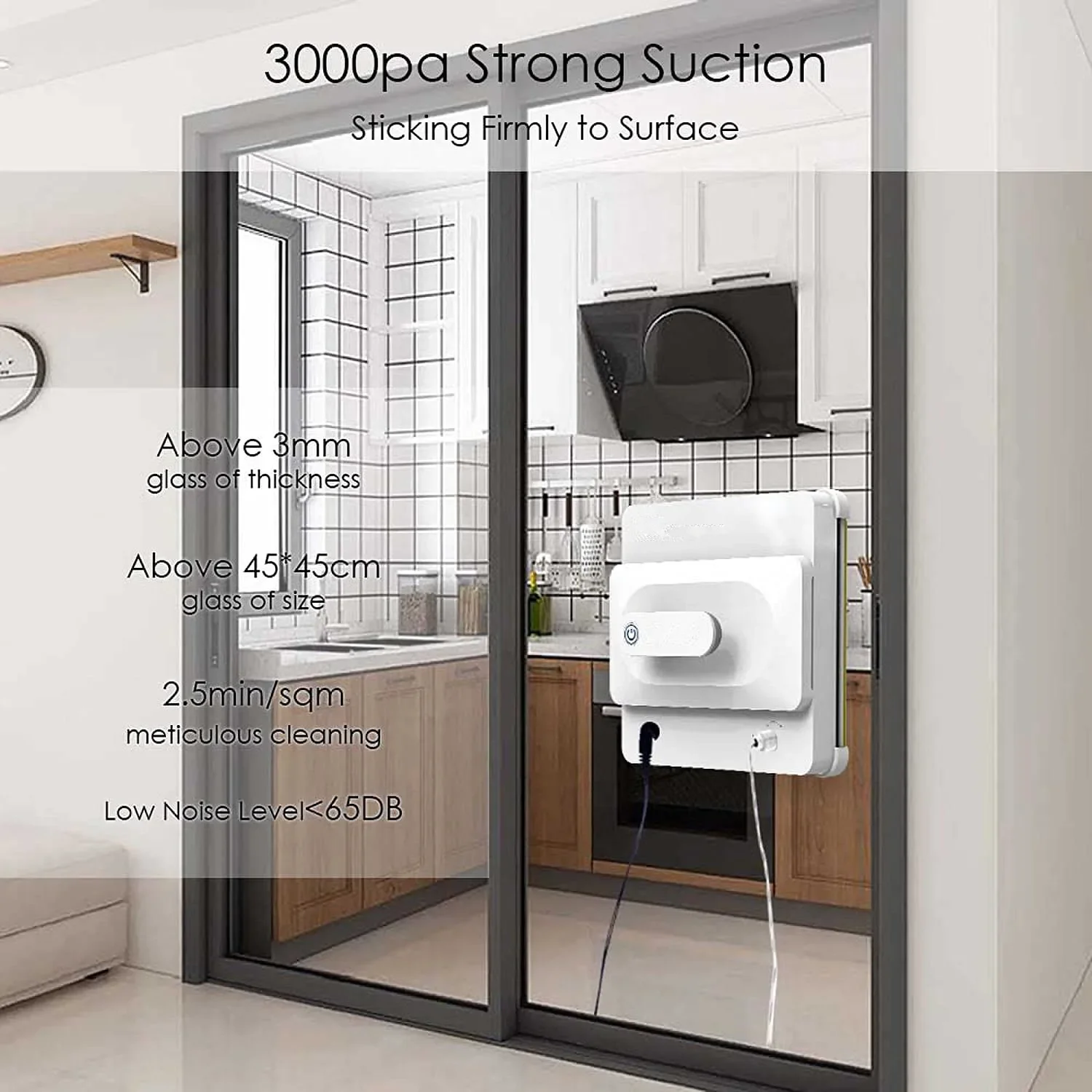 Robot aspirador automático para ventanas, Control remoto, eléctrico