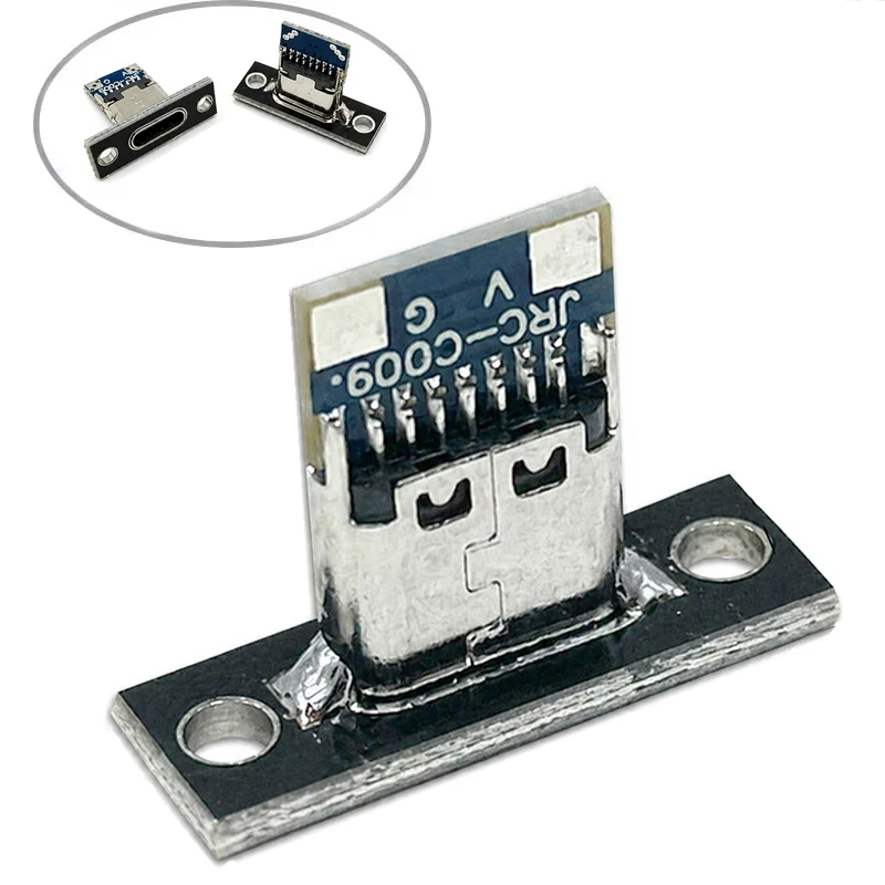 1-20Pcs USB C Jack Mini Charger Plug Socket Type C Jack For Electrical Charging Base Screw Fixing Plate Mini Socket Accessories