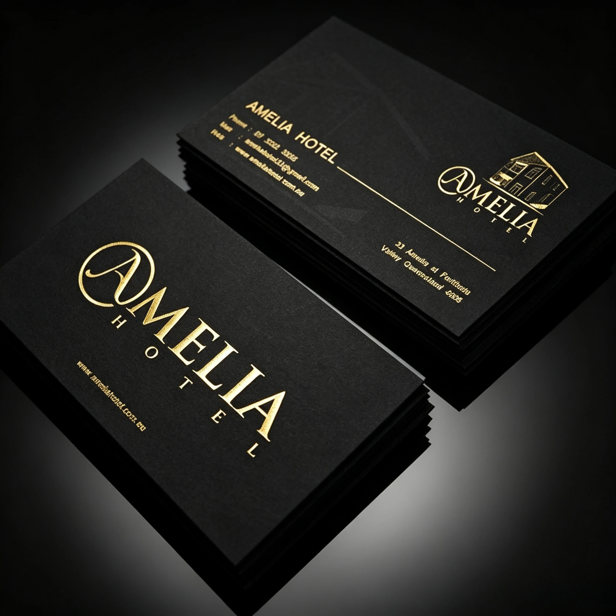200 Cartões de Visita Personalizados com Relevo em Folha de Ouro, Cartões de Agradecimento com Impressão Dupla Face, Textura Premium, Cartões de Nome Personalizados