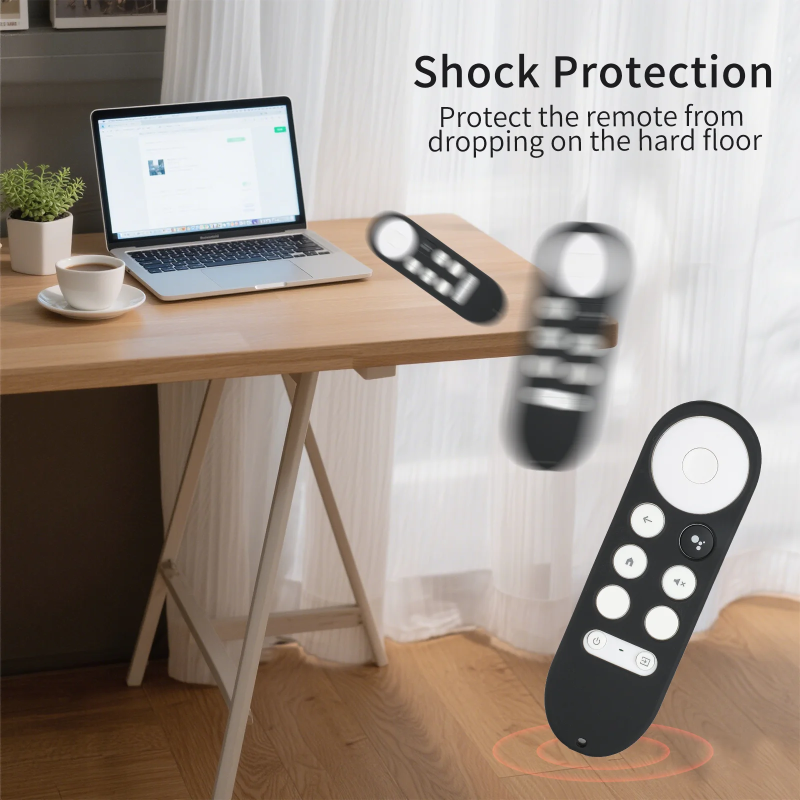 Silicone Remote Control Case Compatible With Google Chromecast 2020 4K / Chromecast 2022 HD TV G9N9N Remote Shockproof Protectiv view 4