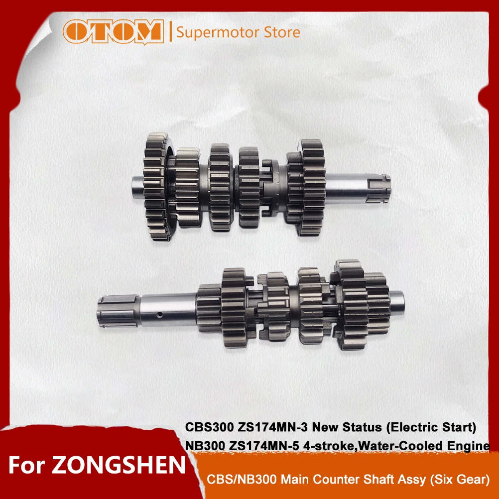 

Motorcycle Accessories Main Shaft Countershaft Assembly 6 Speed Transmission For ZONGSHEN ZS174MN-3 CBS300 ZS174MN-5 NB300 Bikes