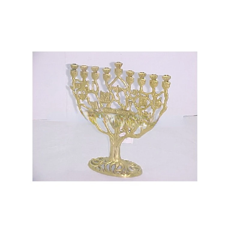 Menorah Traditional Candle-holders Religions Candelabra Hanukkah Candlesticks 7 Branch Candle Holder