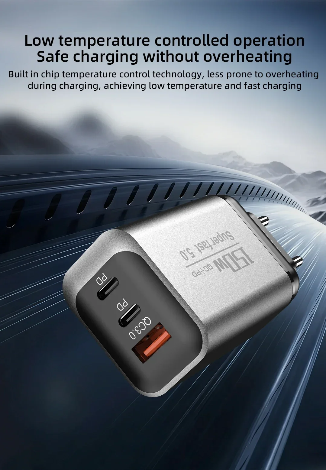 150W Type C Charger Fast Charging Phone Charger Power Adapter For iPhone Samsung Xiaomi EU/US/UK Plug Quick Charge Wall Charger