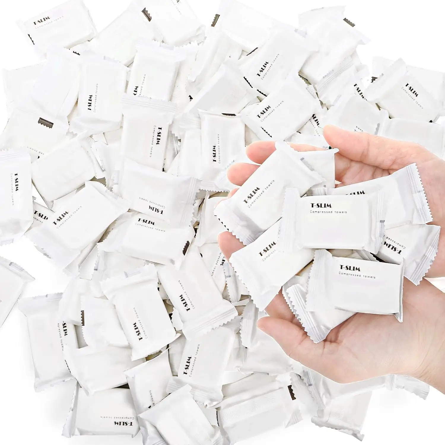 

100Pcs Compressed Towels, Mini Disposable Face Towel Tablets, Portable Soft Tissue for Travel, Camping, Home