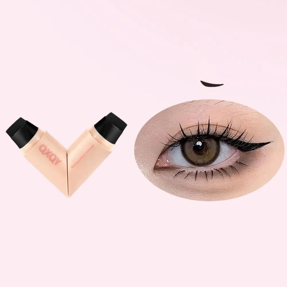 New Waterproof Eyeliner Stamp Quick Dry Long Lasting Eye Liner Stamp Black Color Rotatable Eyeliner Stamp Pen