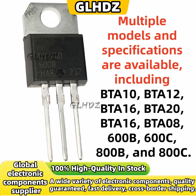 High-quality 10-50pcs BTA10 BTA12 BTA16 BTA20 BTA16-800C BTA08 600B 600C 800B 800C Triac Produ IC Chip in Stock for Wholesale