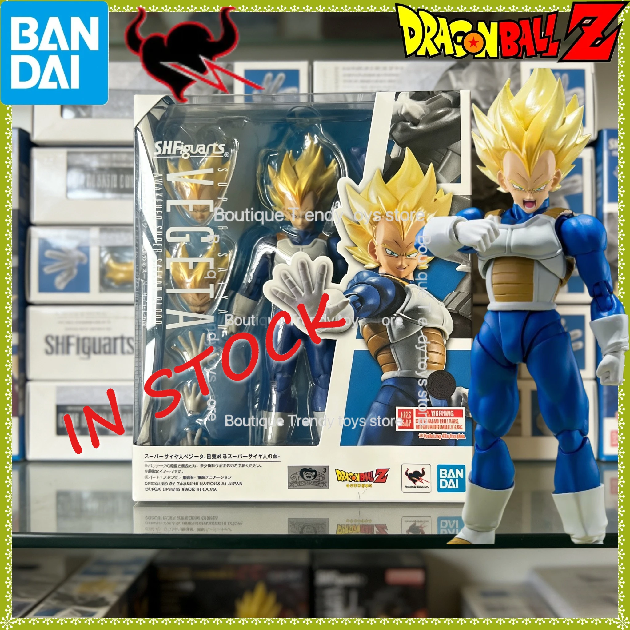 

In Stock BANDAI Original Box S.H.Figuarts DRAGON BALL VEGETA SON GOKU SHF Action Figure Model ToyGift for Kid Foam Box Packaging